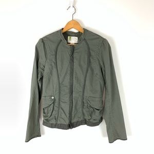 Anthropologie Urban Outfitters Green Ruffle Back Jacket Size Medium